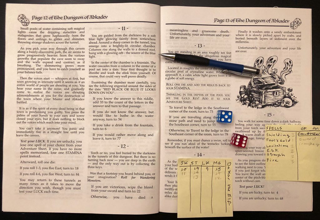 Dungeon of Abkadev Printable Gamebook